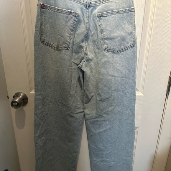 BDG Urban Outfitters Jeans Women Size 27 Blue Puddle Super High Waist Wide Leg - Picture 4 of 7